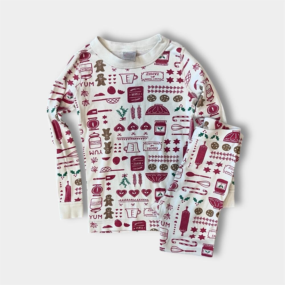 Hanna Andersson Christmas Cookie Long John Pajamas 110 cm 5T